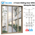 Exterior Aluminum Alloy Three Track Sliding Doors